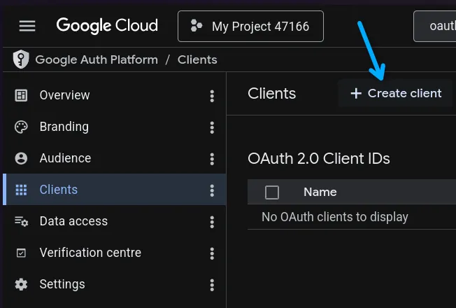create oauth2.0 client