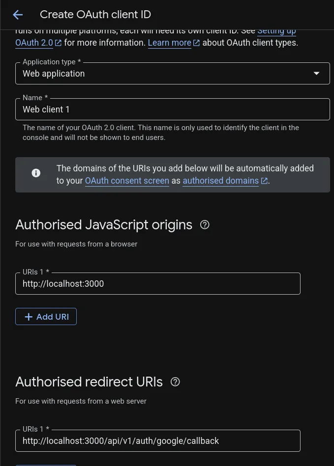 create oauth2.0 client