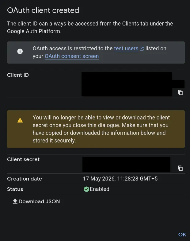 copy credentials